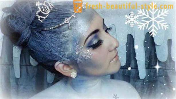 Meikki Snow Queen: vaihtoehtoja meikki ja kuva