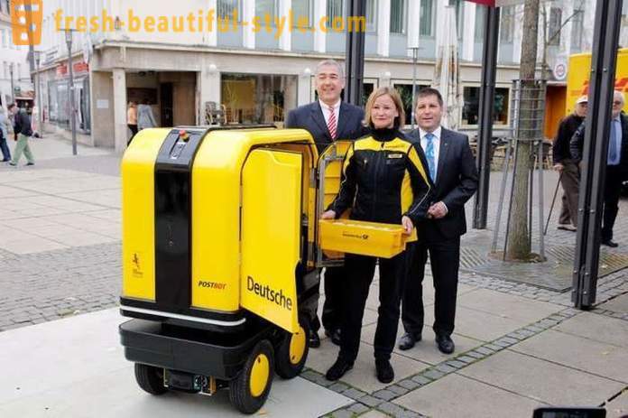 Saksassa, loimme robotti-avustaja postmen ja kuriirien