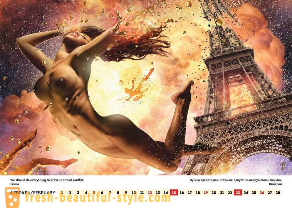 Esiintyjä Lucky Lee julkaisi eroottisen kalenterin, jossa vaaditaan Venäjää Amerikkaan ja maailman