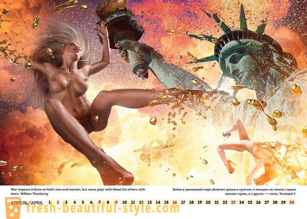 Esiintyjä Lucky Lee julkaisi eroottisen kalenterin, jossa vaaditaan Venäjää Amerikkaan ja maailman