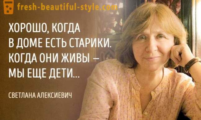 15 lävistyksiä lainaa nobelisti Svetlana Aleksievich