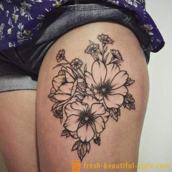 Kukka tatuointi - alkuperäistä ilmaisutapaa