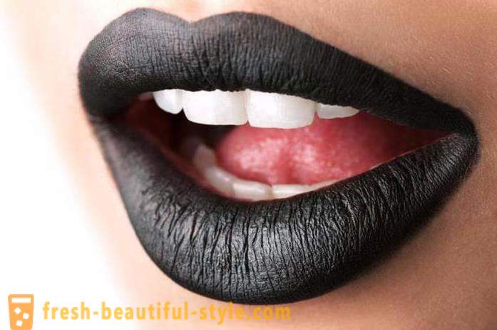 Musta huulipuna - moderni beauty-suuntaus fashionistas