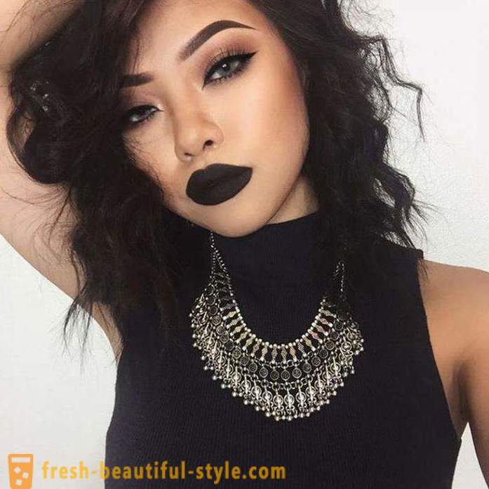 Musta huulipuna - moderni beauty-suuntaus fashionistas