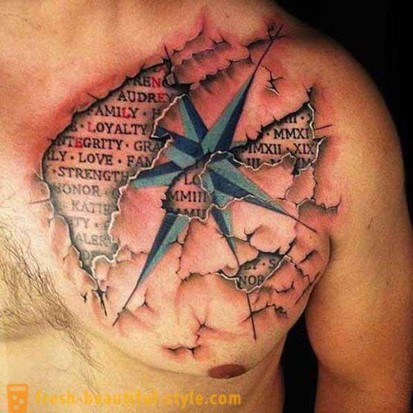 Miesten tatuointi rintaansa, ja niiden ominaisuudet