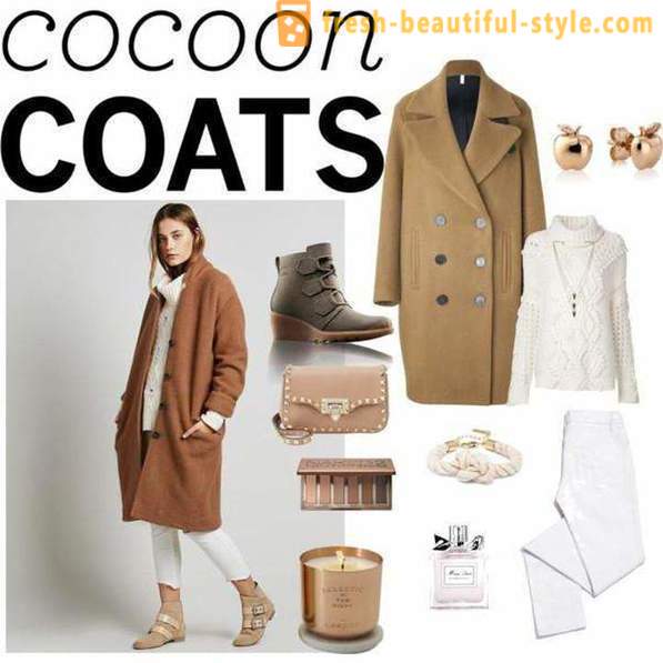 Coat-Cocoon mitä pukea? Mahdollisia vaihtoehtoja, valokuvia
