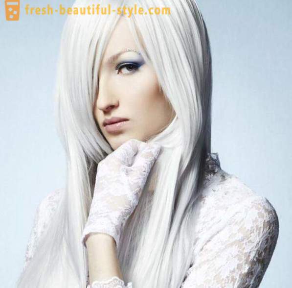 Valkoiset hiukset. värjäystä ja Care Tips